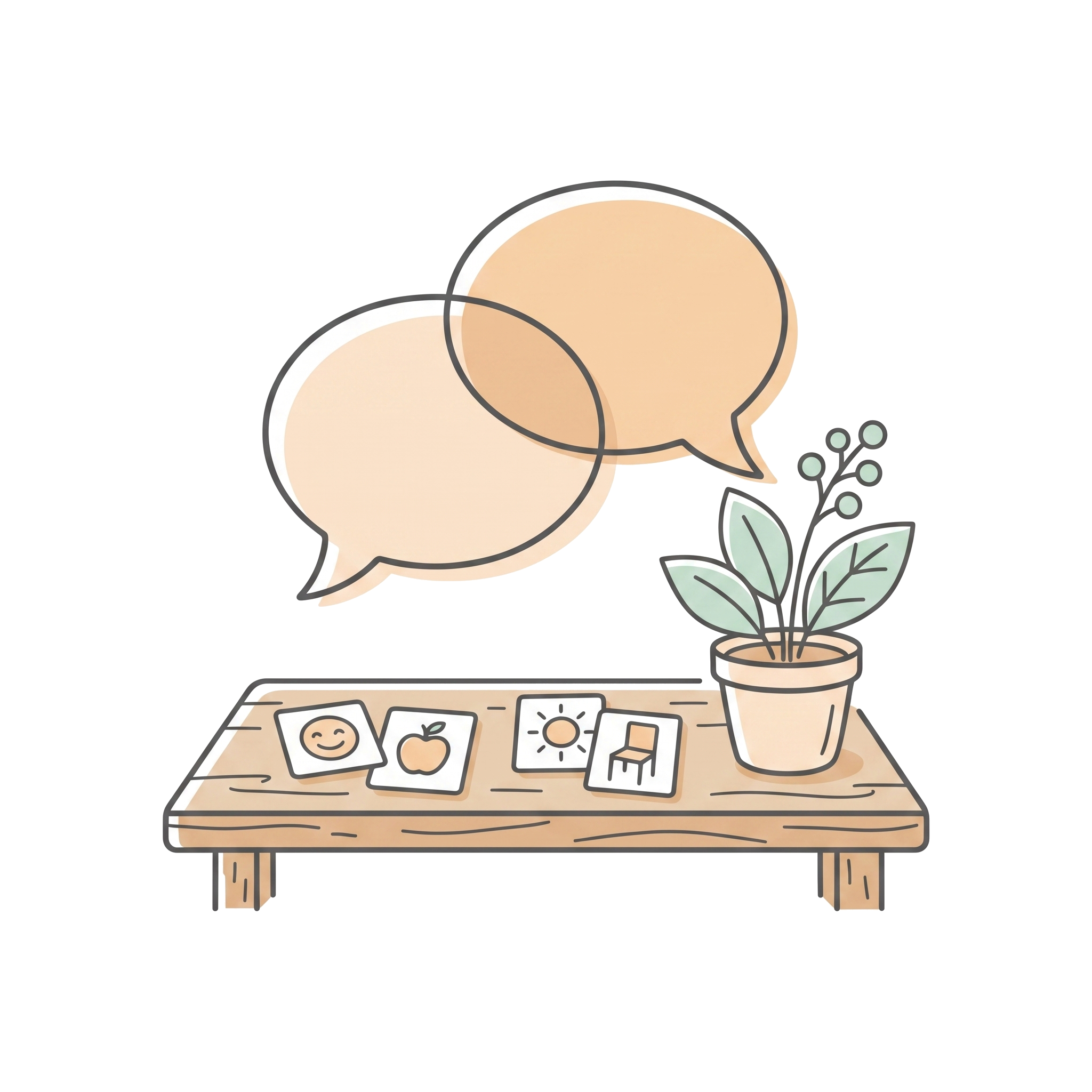 言語聴覚士による個別アプローチのイメージ